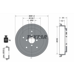 Bremstrommel TEXTAR 94043500