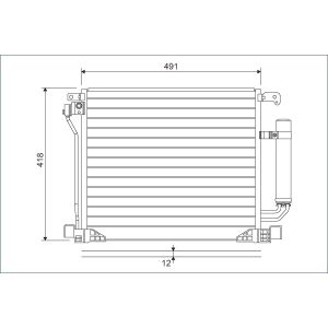 Condensador, sistema de ar condicionado VALEO 822587