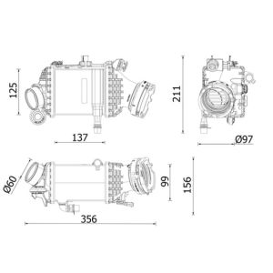 Ansaugluftkühler MAHLE CI 659 000P