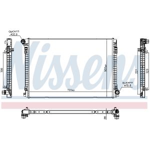 Radiatore, raffreddamento motore NISSENS 606704