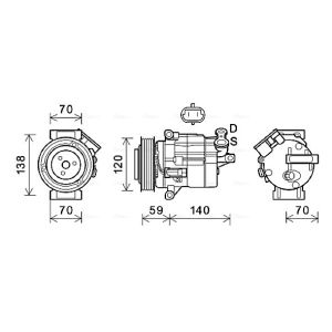 Compressor, ar condicionado AVA COOLING CTK065