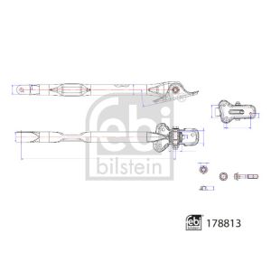 Draagarm, wielophanging FEBI BILSTEIN 178813 Achteras, rechts, Onder