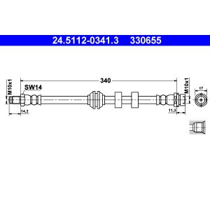 Bremsschlauch ATE 24.5112-0341.3