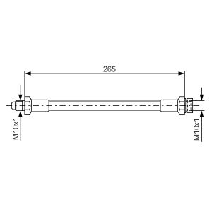 Flexible de frein BOSCH 1 987 476 244