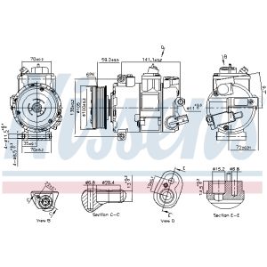 Compressore dell'aria condizionata NISSENS 890773