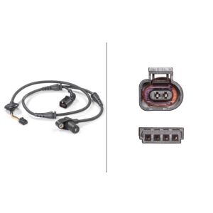 Sensor do ABS traseiro, direito HELLA 6PU 012 806-171