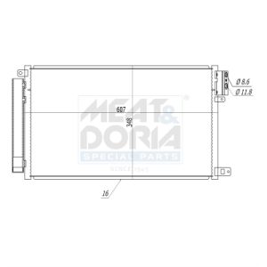 A/C-kondensor MEAT & DORIA 991255