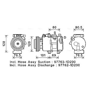 Compressor, ar condicionado AVA COOLING KAK275