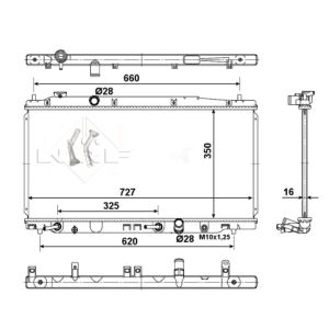 Radiador, refrigeración de motor NRF 54505