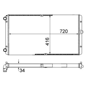 Radiador, refrigeración de motor MAHLE CR 829 000S