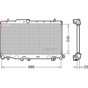 Radiador de motor DENSO DRM36019