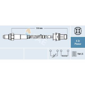 Sonde lambda FAE 77408