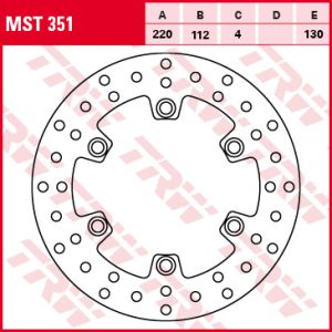 Jarrulevy TRW MST351, 1 Kappale