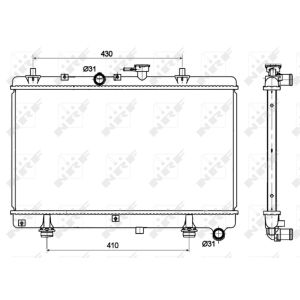 Radiateur, refroidissement moteur NRF 53121