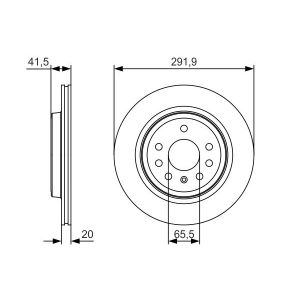 Remschijf BOSCH 0 986 479 S27 achter, geventileerd, 1 Stuk