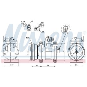 Compresor, aire acondicionado NISSENS NIS 89302