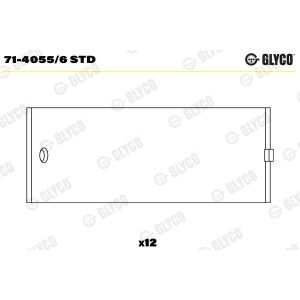 Gusci per cuscinetti di biella GLYCO 71-4055/6 STD