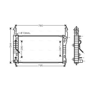 Arrefecedor do motor AVA COOLING OLA2424