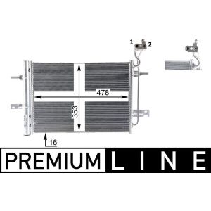 Condenseur (climatisation) MAHLE AC 30 000P