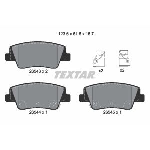 Conjunto de pastilhas de travão TEXTAR 2654301