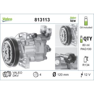 Compressor, ar condicionado VALEO 813113