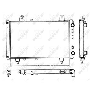 Radiator, motorkoeling NRF 58749