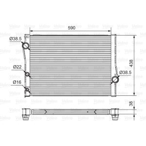 Radiador, refrigeración del motor VALEO 701549