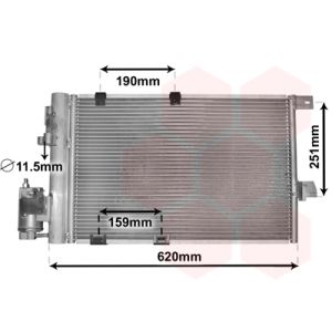 Condensador, sistema de ar condicionado VAN WEZEL 37005251