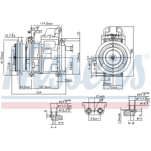 Compressor, airconditioner NISSENS 890028