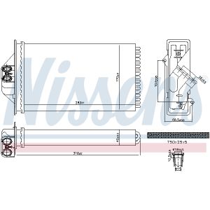 Warmtewisselaar, interieur verwarming NISSENS 707293