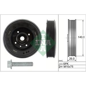 Puleggia della cinghia, albero motore INA 544 0158 20