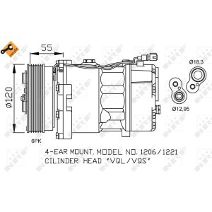 Compressor airconditioning NRF 32064