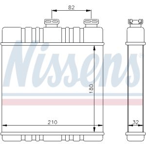 Wärmetauscher, Innenraumheizung NISSENS 72660