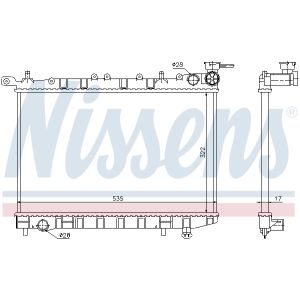 Kühler, Motorkühlung NISSENS 62949