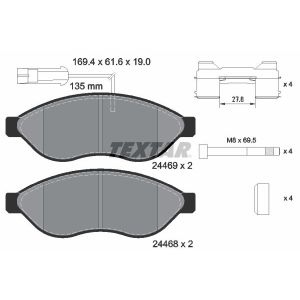 Set di pastiglie freno TEXTAR 2446901, fronte