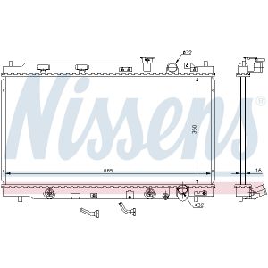 Kühler, Motorkühlung NISSENS 640941