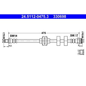 Flexible de frein ATE 24.5112-0475.3