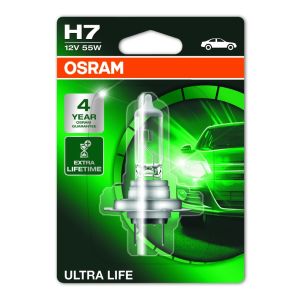 Hehkulamppu halogeeni OSRAM H7 Ultra Life 12V, 55W