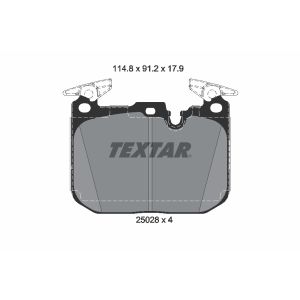 Kit de plaquettes de frein, frein à disque TEXTAR 2502805, Avant