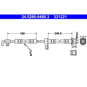Bremsschlauch ATE 24.5286-0488.3