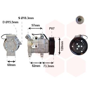Compressor, ar condicionado VAN WEZEL 5300K625