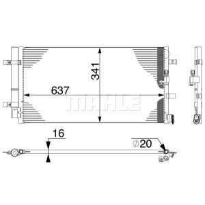 Kondensator, Klimaanlage MAHLE AC 4 000S