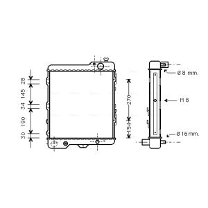 Arrefecedor do motor AVA COOLING AIA2038