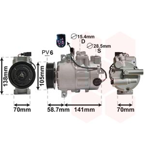 Compressor, ar condicionado VAN WEZEL 0300K279
