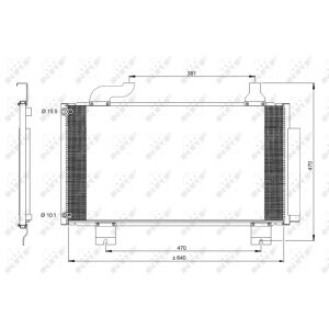 Condensador, aire acondicionado EASY FIT NRF 350097