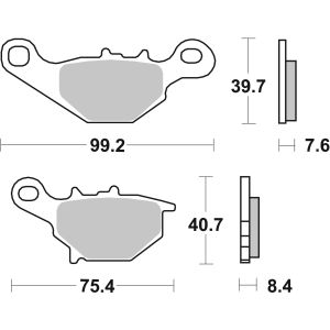 Bremsbelagsatz, ohne Straßenzulassung BREMBO 07036