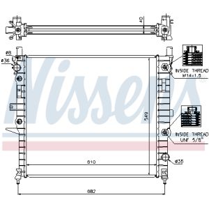 Radiatore, raffreddamento motore NISSENS 62788A