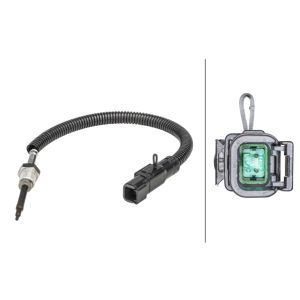 Sensor de temperatura dos gases de escape HELLA 6PT 358 181-351