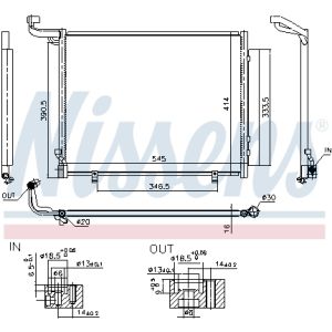 Condensatore, impianto di climatizzazione NISSENS NIS 941093