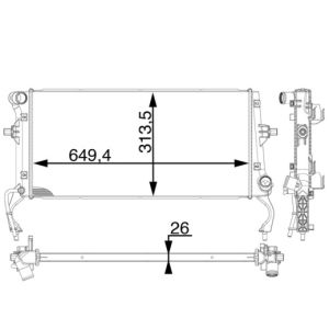 Arrefecedor do motor MAHLE CR 1975 000P